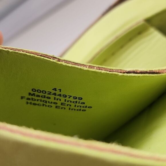 Free people flatform moree slide sandal womens 41 new shoes nib sunny lime green - Picture 2 of 5